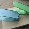 Zapatero de plástico simple ajustable, zapatero, estante de almacenamiento de zapatos, soporte de zapatos integrado creativo para ahorrar espacio en casa