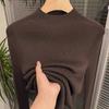 Suéter Feminino Meia-Gola Novo Slim-Fit Emagrecedor Lã Macia Tricô Gola Média Manga Longa Estiloso Camisa Base