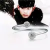 Pulseira dz de zircônia rosa para mulheres, redonda, cravação micro, elegante, drama coreano Meu Amor das Estrelas, Jun Ji-hyun, joia de mão que abre