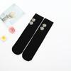 Ins Calcetines de Moda para Niños Calcetines Retro para Niños y Niñas Flores de Margarita Pequeñas Estilo Hyun-Ya Calcetines Negros de Marca de Moda 8