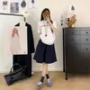 Falda midi de estampado floral estilo americano para mujer, nueva colección de primavera 2026, falda corta de línea A, estilo preppy, falda acampanada, cintura alta, falda de paraguas