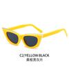 Gafas de sol rectangulares ojo de gato de moda europea y americana nuevas y geniales, gafas de sol retro de moda, vanguardistas, color leopardo, transfronterizas