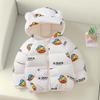 Pato Amarillo Pequeño Ropa de Algodón Nueva Chaquetas de Algodón con Capucha para Otoño e Invierno para Niños y Niñas Chaquetas Cortas Engrosadas para Niños Pequeños y Medianos