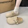Chinelos Birkenstock de sola grossa para mulheres, novo estilo primavera 2026, super bonitos, casuais, com aumento de altura oculto, meias-pantufas fechadas