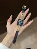 Capa de Couro Texturizado com Diamantes Sonho de Anel Duplo Adequada para Apple Watch iWatch 12ª Geração 11/10