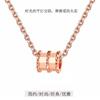 Collar de cadena de clavícula de cintura pequeña de alta calidad para mujer, de acero de titanio, resistente a la decoloración, con diseño de nicho de lujo ligero y cuadrado, accesorios colgantes