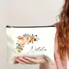 Bolsa de Maquiagem Popular Transfronteiriça, Impressão Dupla Face Personalizada DIY, Bolsa de Higiene Pessoal com Fechamento em Zíper, Bolsa de Armazenamento Portátil