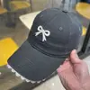 Boné de Baseball com Laço e Renda para Mulheres, Estilo Fashion e Fresco, Boné Bico de Pato Emagrecedor, Chapéu Versátil para Circunferência de Cabeça Grande
