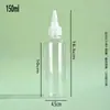 Em Estoque Atacado Frascos Transparentes de Apertar com Bico Pontudo Frascos de Apertar de Plástico PET Frascos Dispensadores de Tinta e Geleia Frascos de Plástico para Lubrificantes