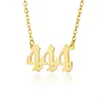 Collar Digital Ángel de la Suerte Transfronterizo para Mujer, Acero Inoxidable Personalizado, Colgante Digital 111-999, Joyería Simple y Versátil