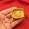 Escoba de bambú de sapo dorado de aleación sin costuras para atraer riqueza y fortuna, decoración auspiciosa para la entrada del hogar y el mostrador