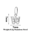 Nuevo Colgante de Acero Inoxidable Letra Zirconia Venta Caliente Accesorios para Collares Pendientes DIY 26 Dijes de Letras Inglesas A-Z