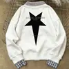 Sudadera de Dos Piezas Falsas de Diseño de Marca de Moda Holgada para Mujer, Casual Estilo Ins Otoño e Invierno Cuello Polo Cuadros Nuevo Top