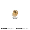 Acessórios de Joias DIY em Aço Inoxidável Banhado a Ouro 18K, Base de Flor de Contas Tridimensional, Colar, Pulseira, Separador de Base de Flor de Contas