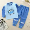 Conjunto Íntimo Infantil, Pijama, Roupas de Outono para Bebês Meninas, Calça Longa, Roupas de Casa para Meninos, Fábrica Atacadista de Roupas Infantis Personalização