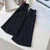 Cubiertas de calcetín de punto gruesas, cálidas, estilo coreano para otoño e invierno para mujer, con un diseño único de cordón, un estilo retro universitario y un efecto adelgazante en las pantorrillas, creando un look de calcetín largo y con volantes
