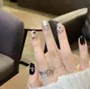 Borboleta de Cristal de Gelo Olho de Gato Nail Art Unhas Usáveis High-End Blush Suave Noiva Iluminador Desejo Puro Estilo Estudante Ins