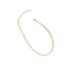 Collar de metal nuevo, joyería europea y americana, collar geométrico pequeño y fresco hecho a mano, cadena de clavícula amazónica para mujer