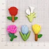 Mini rosa de simulación creativo DIY carcasa de teléfono móvil cuerda para el pelo pasador parche para taza de agua accesorios de resina pegamento cremoso