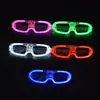 Gafas de luz fría luminosas LED con destellos, persianas cuadradas, gafas para bar, fiestas, decoración, accesorios al por mayor