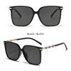 Nuevas gafas de sol con cadena y espejo en la pierna para mujer, gafas de sol cuadradas de montura grande famosas en Internet, gafas de calle de tendencia de moda europea y americana G19