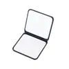 Espejo de Maquillaje Portátil, Espejo de Tocador, Espejo de Princesa, Plegable Portátil de Moda Simple Mini Cuadrado Doble Cara