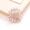 Transfronteiriço Novo Cristal Olho de Cavalo Girassol Acessórios de Joias DIY Moda Simples Liga de Zinco Diamante Acessórios Material