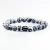 Pulsera para Hombre de Piedra Natural de 8mm con Cuentas de Cuerda Elástica, Nuevo Producto Transfronterizo, Piedra Volcánica de Vesícula Biliar Negra, Piedra Ojo de Tigre