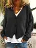 Popular Europeo y Americano Amazon 2026 Transfronterizo Suéter Holgado Cardigan Tejido Deseo para Mujer Ebay Casual Otoño e Invierno Algodón
