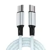 Cable de Datos Tipo-C Doble Conector Trenzado de Nylon Carga Rápida PD100W/60W Adecuado para Huawei Apple