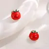 Broche de Tomate con Goteo de Aceite Estilo Nuevo Estilo Fragante Pin de Fruta Lindo para Mujer Hebilla Antideslizante Pin de Solapa Hebilla Fija