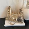 Bolsas de Diseño Nicho para Mujer 2025 Nuevo Bolso Versátil de Hombro Cruzado Bolso Cuadrado Pequeño de Lentejuelas Bolso de Noche