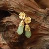 Nuevos Pendientes Colgantes de Jade con Flor de Estilo Chino para Mujer 2025 Nuevo Estilo Explosiones Lujo Ligero de Alta Gama Elegantes Elegantes Pendientes