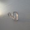 Hebilla de Uña Transparente Fuerte Sin Costuras Gancho de Plástico de Cristal Accesorios Hebilla de Pegar sin Tornillos Soporte Laminado