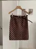 KEKEZOON Saia Midi de Cintura Alta com Bolinhas Estilo Coreano Feminina Outono Retro Evasê Emagrecedora Justa ao Corpo Tendência 9354