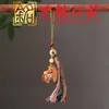 Cadena para Teléfono Móvil con Borla Colgante de Caballo de la Suerte de Sándalo Amarillo y Palo de Rosa, Llavero y Colgante para Bolso Año del Caballo del Zodiaco Art Ming Xian Yuan