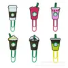 Clips para Papel con Animales de Dibujos Animados Transfronterizos Papelería para Estudiantes Pequeños Regalos en Stock Lindo Marcador de Taza de Té de Leche Clips de Papel Coloridos