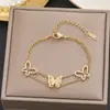 Pulsera Meichen Estilo Europeo Americano Color Dorado 18K Resistente al Desgaste para Mujer Sencilla Versátil Personalidad Moda Lujo Ligero Joyería Transfronteriza