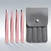 Pinças Novas para Sobrancelha, Pinças para Barba, Lâmina para Sobrancelha, Depilação de Axila, Depilação de Pelos Brancos, Arrancar Barba, Pinças Masculinas, Estojo de Couro, Pinças para Modelar Sobrancelha