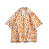 2558-2602 Gola Cubana Manga Curta Estilo Igual Masculino e Feminino Manga Três Quartos Estilo Férias na Praia Festival Songkran Tailandês Havaí