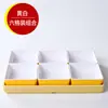 Plato de frutas de moda para KTV, plato de snacks para barbacoa, plato de frutas secas dividido, plato de snacks de melamina de cuatro o seis compartimentos para uso comercial