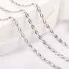 Cadena de Frijol Oval Hueco Acero Inoxidable Cadena DIY Accesorios para Collares Pulseras Material Cadena Accesorios de Moda