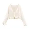 Comércio Exterior Zr Atacado Transfronteiriço Estilo Europeu e Americano Roupas Femininas Nova Renda Estilo Francês Cadarço Cintura Ajustável Bordado Babados Manga Longa Chiffon Camisa