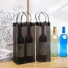 Bolsa Tote Transparente Vinho Tinto Bolsa para Vinho de Garrafa Única ou Dupla Fosca Impermeável Bolsa de Presente para Vinho e Bebidas Alcoólicas Feita Sob Medida