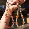 Cadena para Teléfono Móvil Shishi Ruyi Lujo Accesible Cadena para Teléfono Móvil de Cristal con Cuentas Colgante para Funda de Teléfono Móvil Cadena para Bolso Pequeño Correa para Teléfono Móvil