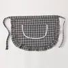 Delantal de algodón de media longitud, elegante y práctico para uso doméstico, anti-manchas, transpirable, ropa de trabajo para cocina, nuevo diseño a la moda