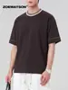 Camiseta de Manga Corta con Cuello Redondo y Tacto Frío de Lyocell Estilo Americano Transfronteriza para Hombre Zoewatson Diseño Verano 2026