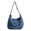Nueva Bolsa de mezclilla artística retro Bolsa de gran capacidad para mujer Casual para todo uso Viajero Estudiante universitario Clase Hombro Cruzada
