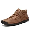 Botas Martin de Tamanho Grande Chegada Nova Transfronteiriça Sapatos de Couro Masculino Outono Sapatos de Couro Casuais Tendência Masculino Costura Sapato Masculino de Cano Alto