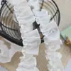 Nuevos Accesorios Blancos de Algodón Anchos de 1.8cm con Adorno de Encaje Fruncido Metabo